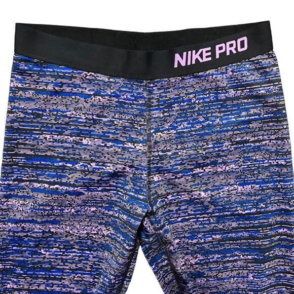 NIKE PRO Dri Fit Full Length Leggings in Purple Space Dye SZ M - Picture 4 of 11